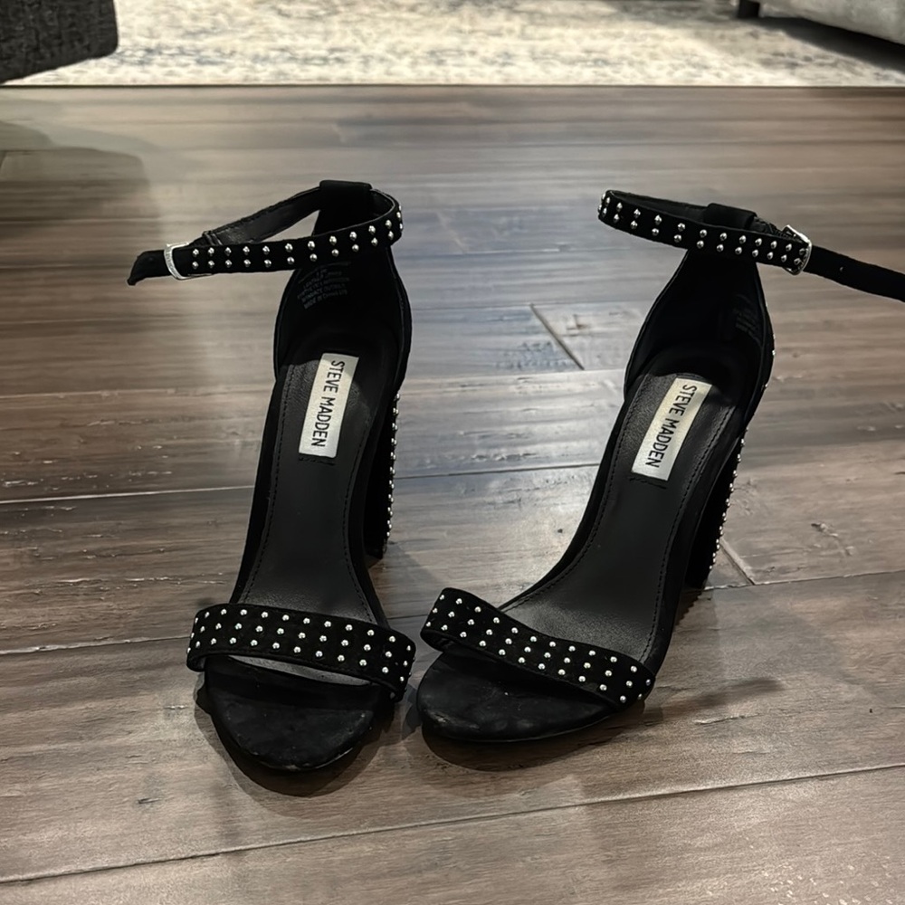 Steve Madden Black Studded Stiletto Heels